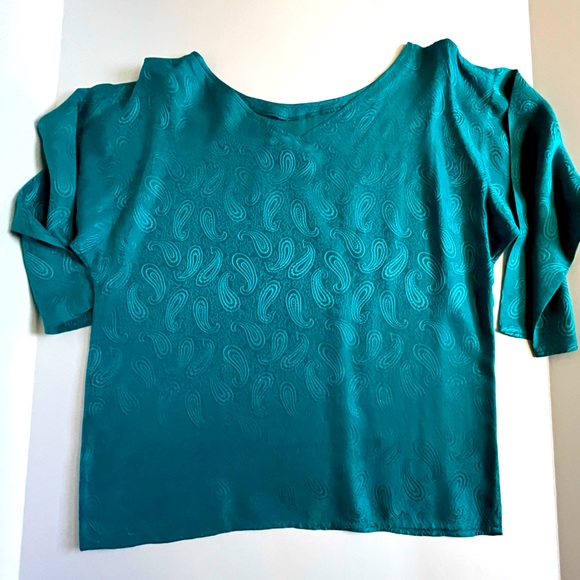 Jade Silk - Paisley Top - Size S - Picture 1 of 5